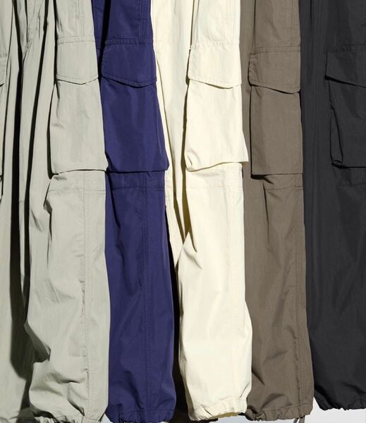 【2本セット】UNIQLO U ワイドフィットカーゴパンツ サイズL ブラック&ブルー ルメール 美品