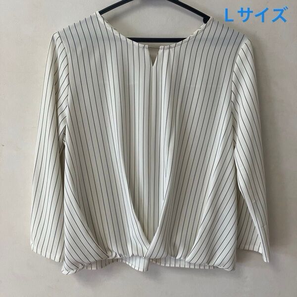 ブラウス L ハニーズ タッグプリーツ シワになりにくい