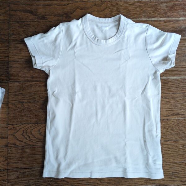 ユニクロ クルーネックTシャツ ベージュ L 241-435193