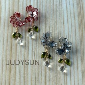 ハーフRoseピアス/イヤリング