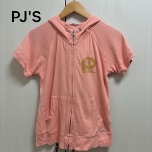 PJ'S ピージェーズ 半袖パーカー ピンク Mサイズ