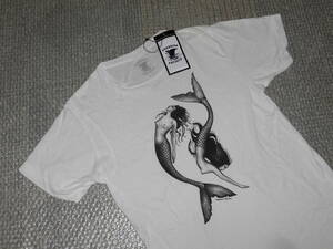 定価6380円 FREEDOM ARTISTS TAIL UP　Tシャツ ホワイト Sサイズ　( フリーダムアーティスト ）Matt Macauley サーファー アーティスト