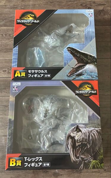フリューくじ ジュラシック・ワールド/復活の大地 Aモササウルス B賞 Tーレックス フィギュア