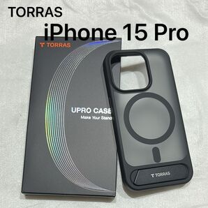TORRAS iPhone 15 Pro ケース カバー Magsafe対応 ワイヤレス充電 ブラック 黒