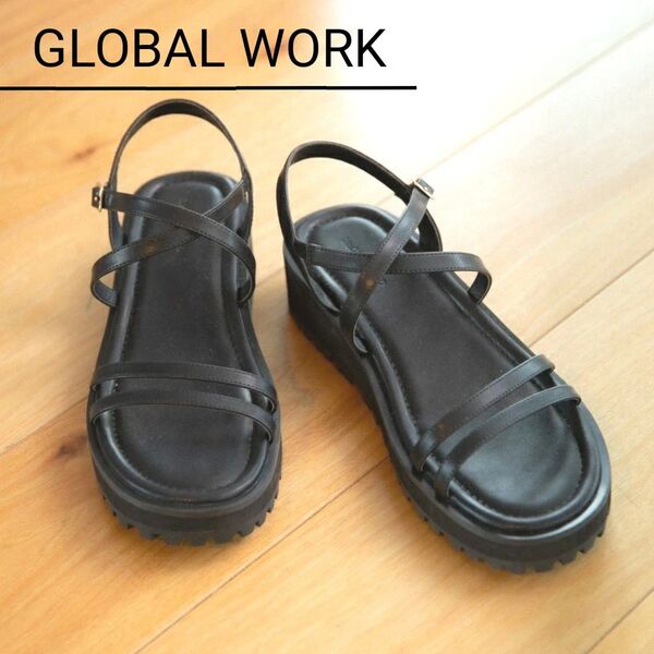 GLOBAL WORK グローバルワーク カタテデハケルアツゾコサンダル コンフォートサンダル ナローストラップサンダ 完売品