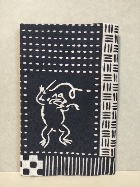かまわぬ 鳥獣戯画 手ぬぐい 黒