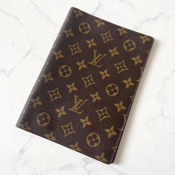 LOUIS VUITTON ルイヴィトン モノグラム アジェンダビューロー 手帳カバー ノートカバー PVC レザー ブラウン 茶
