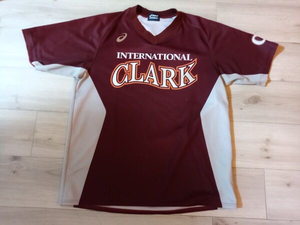 クラーク記念国際高校(北北海道) ベースボールTシャツ ユニフォーム 甲子園 えんじ