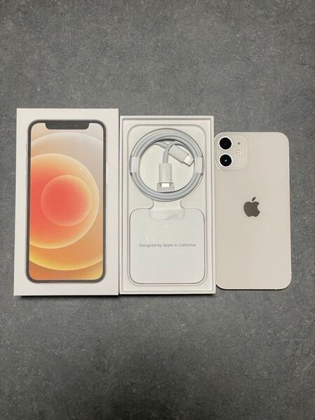 iPhone12 mini 128GB 中古品 サイド傷有り 付属品全て有り SIMフリー Apple ホワイト
