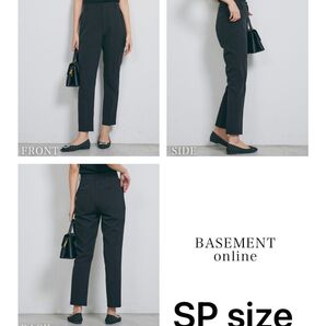 basement online ベースメント テーパードパンツ SP サイズ ブラック スラックス タック レディースパンツ