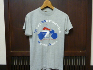 USA古着　Tシャツ 80s SCREEN STARS M MINN MOTORCYCLE グレー アメリカ製　スクリーンスターズ