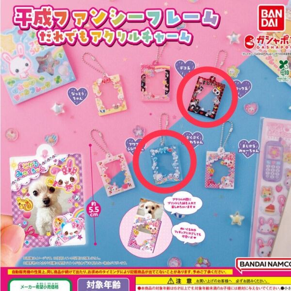 平成ファンシーフォトフレーム だれでもアクリルチャーム ガチャ ぷくぷくあわわちゃん ロック系