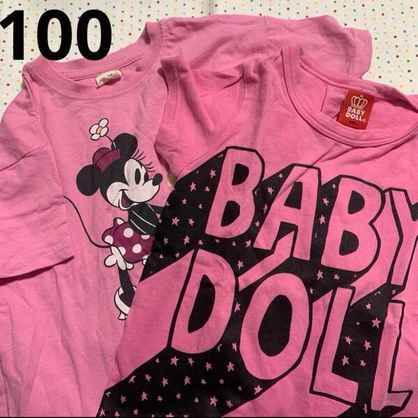 BABYDOLL ミニー Tシャツ 100 女の子 ピンク