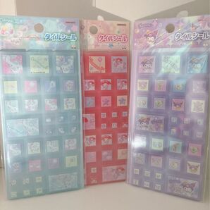 サンリオ タイルシール ゆめかわ シナモロール、マイメロディ、クロミ 3点セット