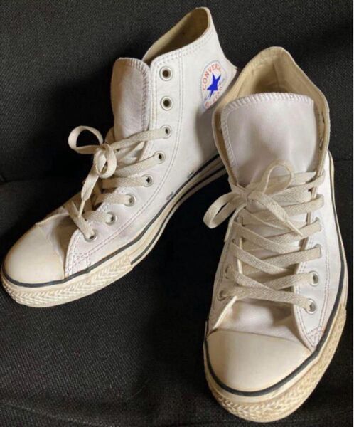コンバース オールスター本革レザーハイカットスニーカー28cm converse VANS