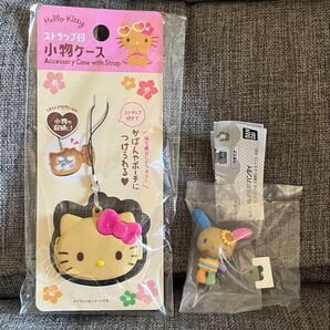 日焼けキティ ストラップ付き小物ケース ケース みんなでバカンス フィギュア ウサハナ キャンドゥ セリア ダイソー 小物ケース