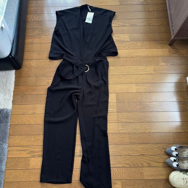 ZARA ジャンプスーツ ブラック S 新品タグつき