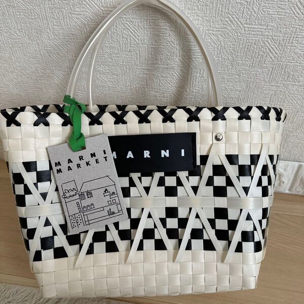 【新品タグ付き】ハンドバッグ かごバッグ トートバッグ ピクニックバッグ マーケット トート