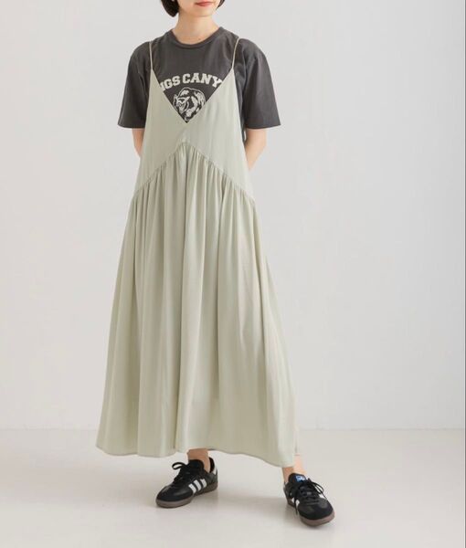 アーバンリサーチ Vネックギャザーキャミワンピース URBAN RESEARCH