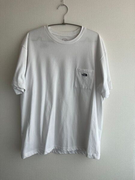 THE NORTH FACE Tシャツ ホワイト ワンポイントロゴ XL