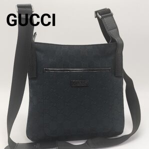 未使用に近い★グッチ ショルダーバッグ ブラック 黒