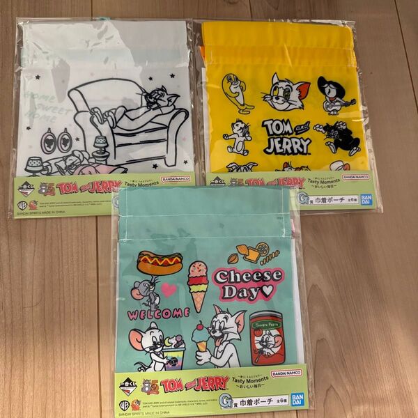 トムとジェリー 一番くじ G賞 巾着ポーチ タフィー さかな