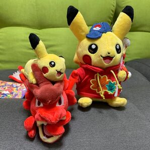 ポケモンセンターヒロシマ ぬいぐるみ 赤いギャラドスとピカチュウ ピカチュウ ぬいぐるみ
