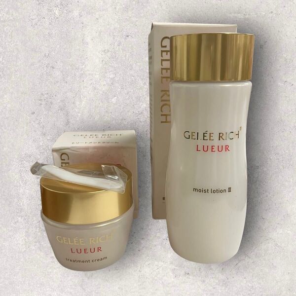 【未使用品】ジュレリッチ リュール トリートメントクリーム 28g スパチュラ付き モイストローションⅢ 120ml