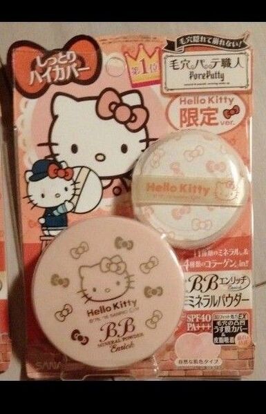 【ハローキティーVer】しっとりハイカバー 毛穴パテ職人 BBミネラルパウダー エンリッチ 3Dフィット処方EX サナ毛穴パテ職人
