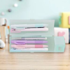 サンスター文具 ペンケース ペンスタンド おうちペンケース クリアミント②