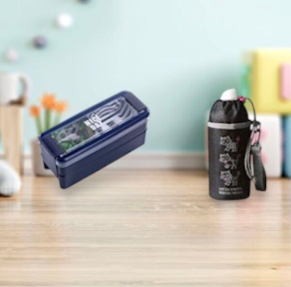 ランチボックス 箸付&【保冷・保温】 肩掛け ペットボトルカバー 500ml①