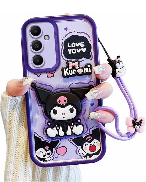 Samsung Galaxy A54 5G 用 ケース クロミちゃん 立体人形デザイン ストラップ付き