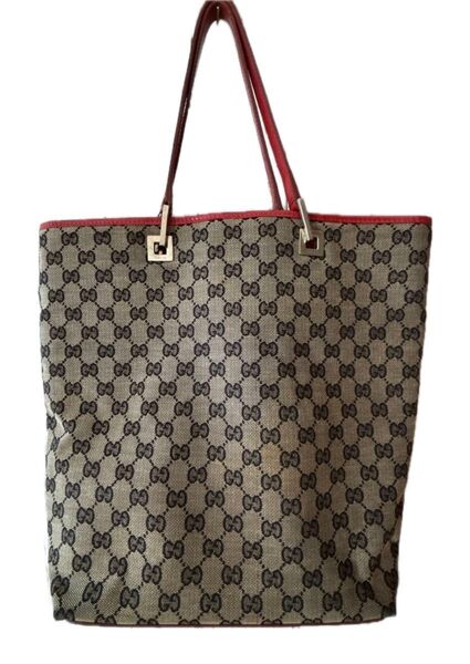GUCCI GGパターン トートバッグ赤