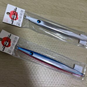 【未開封】ウロコジグ250g 2つブルーピンクとアルミシルバーグローヘッド パッケージやや汚れあり