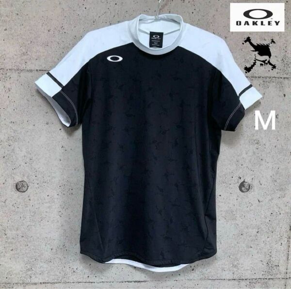 オークリーゴルフ OAKLEY【M】スカルロゴ吸汗速乾・冷却 モックネックシャツ