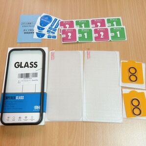 【ガイド枠付き】対応 iPhone 16 Plus ガラスフィルム 2枚 + カメラ保護フィルム 2枚 6.7インチ 4枚セット