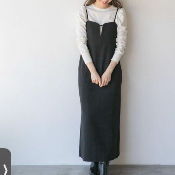 URBAN RESEARCH Sonny Labelアーバンリサーチ サニーレーベルジャガードキーネックキャミワンピース