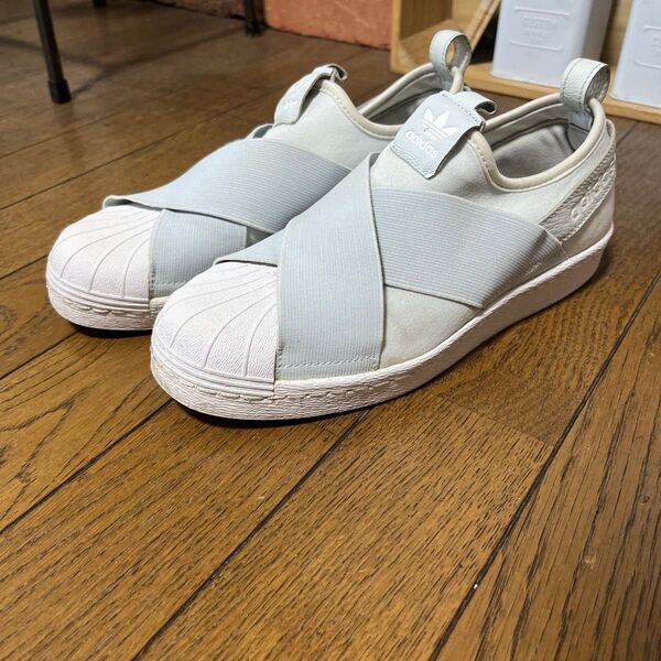adidas スーパースター スリッポン グレー 24cm