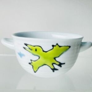 波佐見焼 食器 陶器 子供用 茶碗 スープ碗 恐竜 2点セット