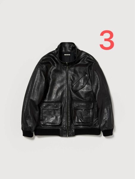 auralee 25AW LAMB LEATHER ZIP BLOUSON