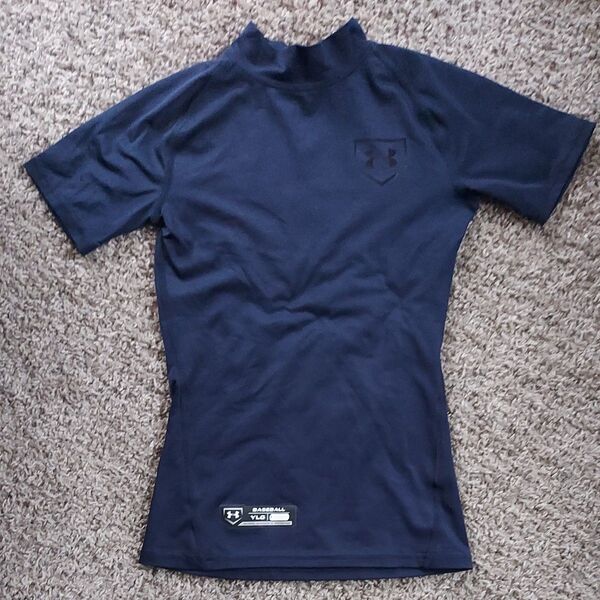 UNDER ARMOUR 野球用アンダーシャツ ハイネック ネイビー 2枚セット