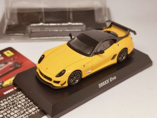 京商 cvs 1/64ミニカー フェラーリ 599XX EVO イエロー