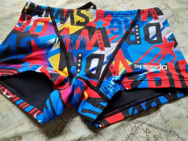 SPEEDO 競泳水着 メンズ ロゴ カラフル
