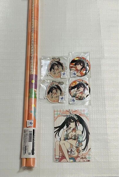デート・ア・ライブ くじコレ 時崎狂三 タペストリー 缶バッジ ブロマイド アクリルキーホルダー