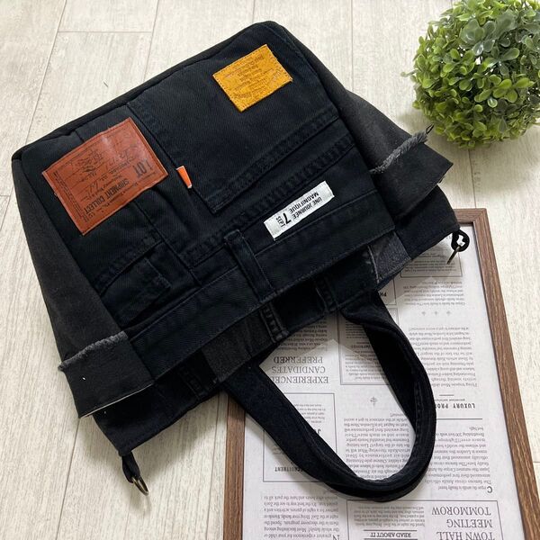 2wayバッグ トートバッグ ハンドメイド ショルダーバッグ デニムリメイク