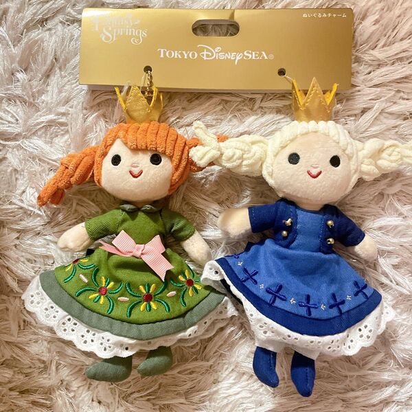 ディズニー ファンタジースプリングス ぬいぐるみバッジ アナと雪の女王 アナ雪 ぬいぐるみチャームセット