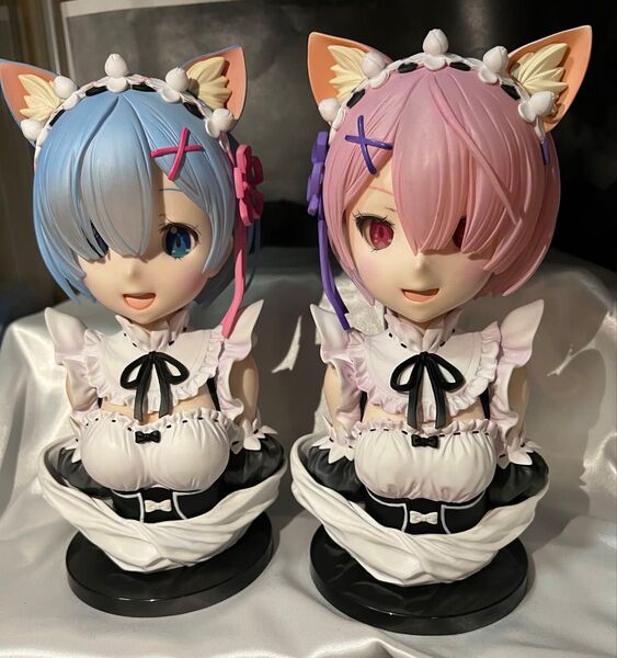 リゼロ 一番くじ ラストワン レム ラム 猫耳 フィギュア セット