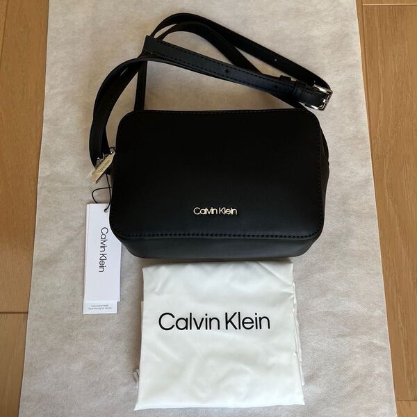 【新品】 Calvin Klein カルバンクライン CK ショルダーバッグ ポーチ バッグ 黒