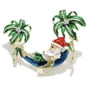 ブローチ サンタクロース 夏 サマーバケーション トロピカルビーチ かわいい 可愛い アクセサリーピン