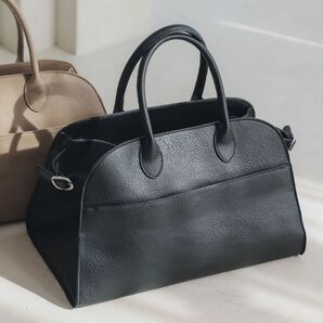 KOBE LETTUCE/ショルダーベルト付きA4バッグ黒